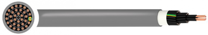 銅のコンダクターYSLY銅の適用範囲が広いケーブル、タイプYSLY - JZ 2.の5mm2マルチコアの制御ケーブル